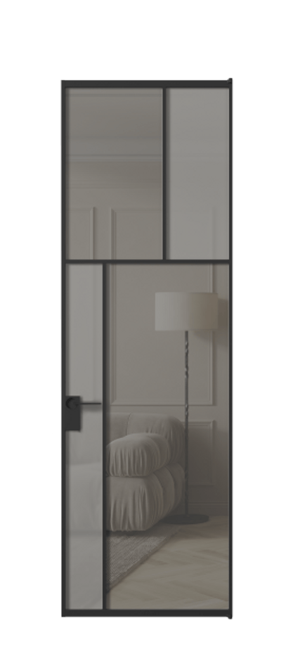 Дверь межкомнатная Мозаик АЛПЛ041.22 Алюминий Черный Сатинированное серое стекло, триплекс, 6 мм + Прозрачное серое стекло, триплекс Без короба чер Цена 160070 Стоимость комплекта двери включает:
1. Полотно (600/650/700/750/800/850/900/950*2000-2400 мм).
2. Короб
3. Комплект фурнитуры (2 торцевые петли и магнитный замок с ответной планкой). Фабрика дверей Волховец 8 (800) 551 43 19 Межкомнатная дверь Мозаик АЛПЛ041.22 Алюминий Черный Сатинированное серое стекло, триплекс, 6 мм + Прозрачное серое стекло, триплекс Цена 160070 ₽ | Volhovec