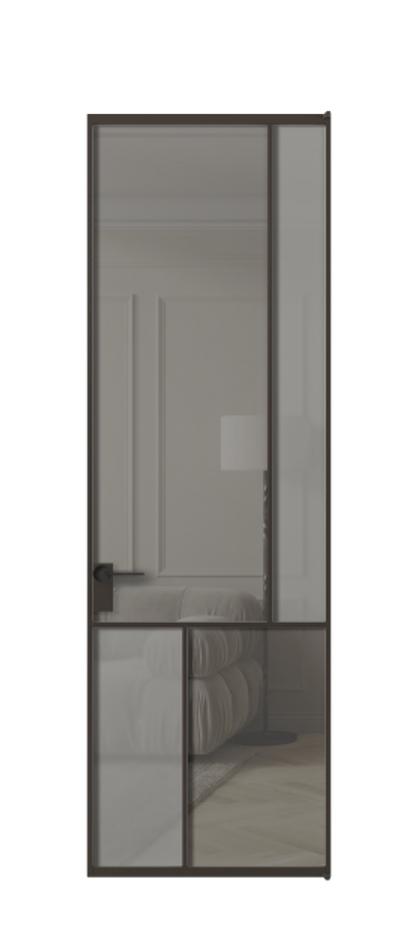 Дверь межкомнатная Мозаик АЛПЛ041.21 Алюминий антрацит Сатинированное серое стекло, триплекс, 6 мм + Прозрачное серое стекло, триплекс Без короба ААН Цена 165870 Стоимость комплекта двери включает:
1. Полотно (600/650/700/750/800/850/900/950*2000-2400 мм).
2. Короб
3. Комплект фурнитуры (2 торцевые петли и магнитный замок с ответной планкой). Фабрика дверей Волховец 8 (800) 551 43 19 Межкомнатная дверь Мозаик АЛПЛ041.21 Алюминий антрацит Сатинированное серое стекло, триплекс, 6 мм + Прозрачное серое стекло, триплекс Цена 165870 ₽ | Volhovec