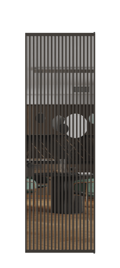 Алюминиевая дверь АЛПЛ040.06 Алюминий антрацит Прозрачное стекло "Кристал Вижн", калёное Цена 199890  | Volhovec