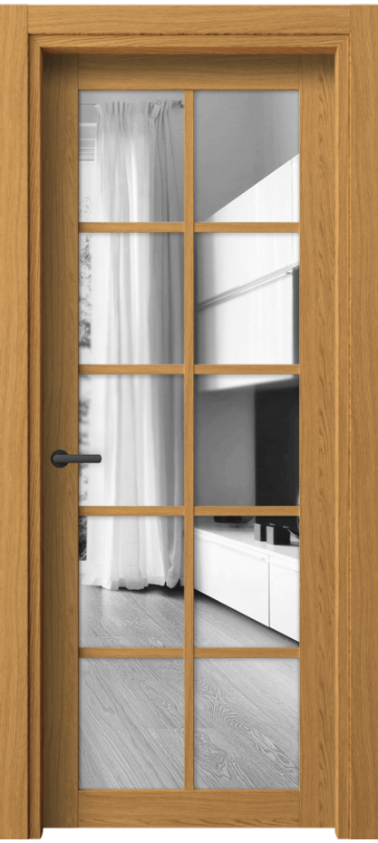 Межкомнатная дверь Нео 2106 Ванильный дуб Двустороннее зеркало, триплекс Цена 35019 ₽ | Volhovec