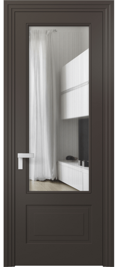 Дверь межкомнатная Рокка 8342 Матовый антрацит Прозрачное стекло с гравировкой "Каннелюры", триплекс Каскадный компланарный наличник МАН Цена 91899 ₽ Наличники уже входят в базовый комплект. Фабрика дверей Волховец 8 (800) 551 43 19 Межкомнатная дверь Рокка 8342 Матовый антрацит Прозрачное стекло с гравировкой "Каннелюры", триплекс Цена 91899 ₽ | Volhovec