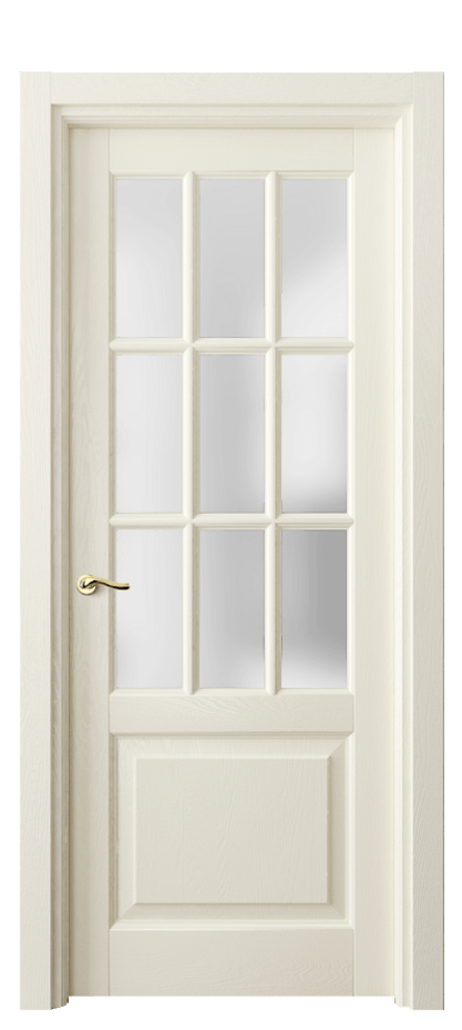 Межкомнатная дверь Лигнум 0748 Дуб молочно-белый Сатинированное стекло Цена 156199 ₽ | Volhovec