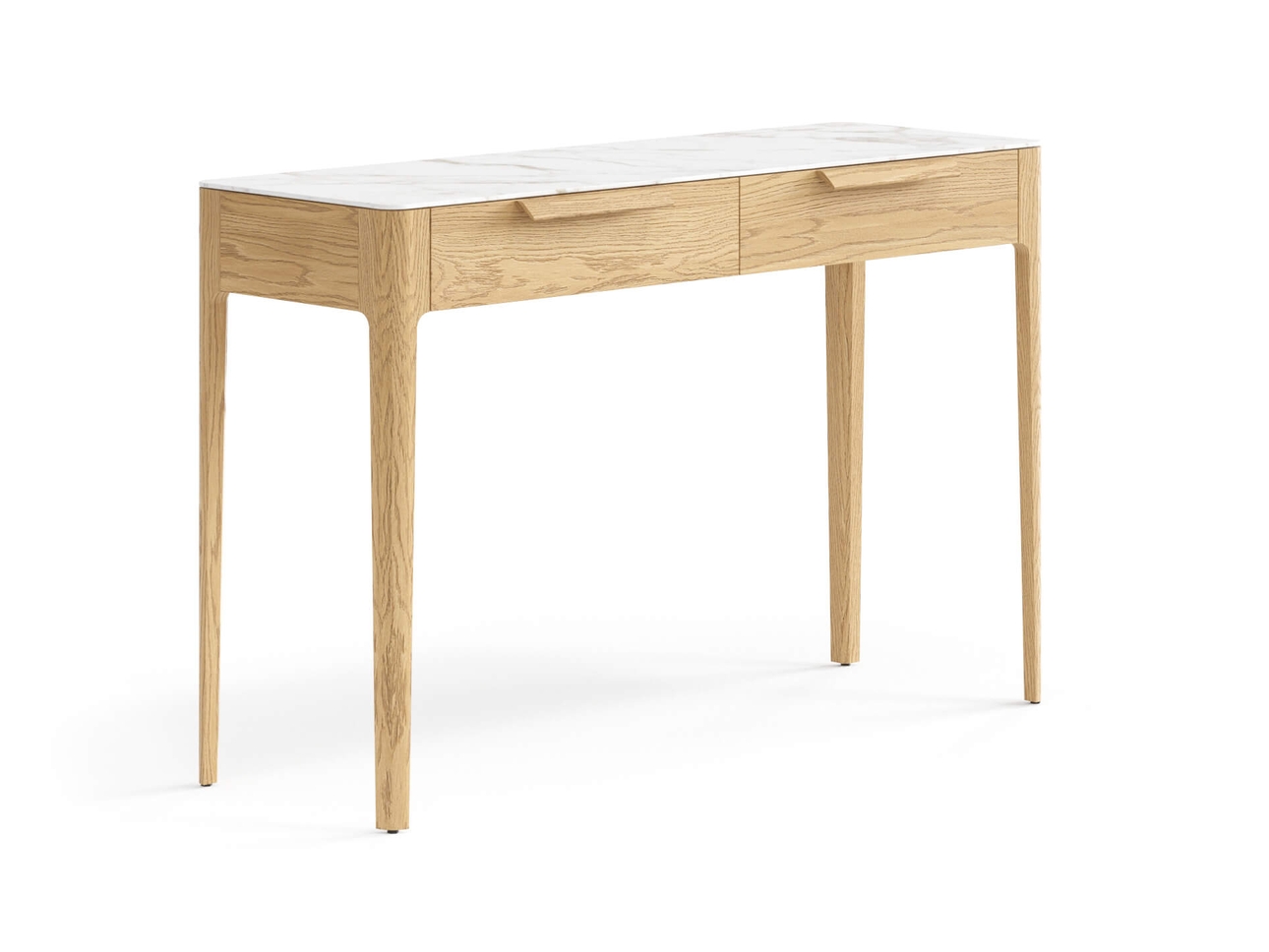 Консоль Piega 2 ящика дуб соломенный матовый