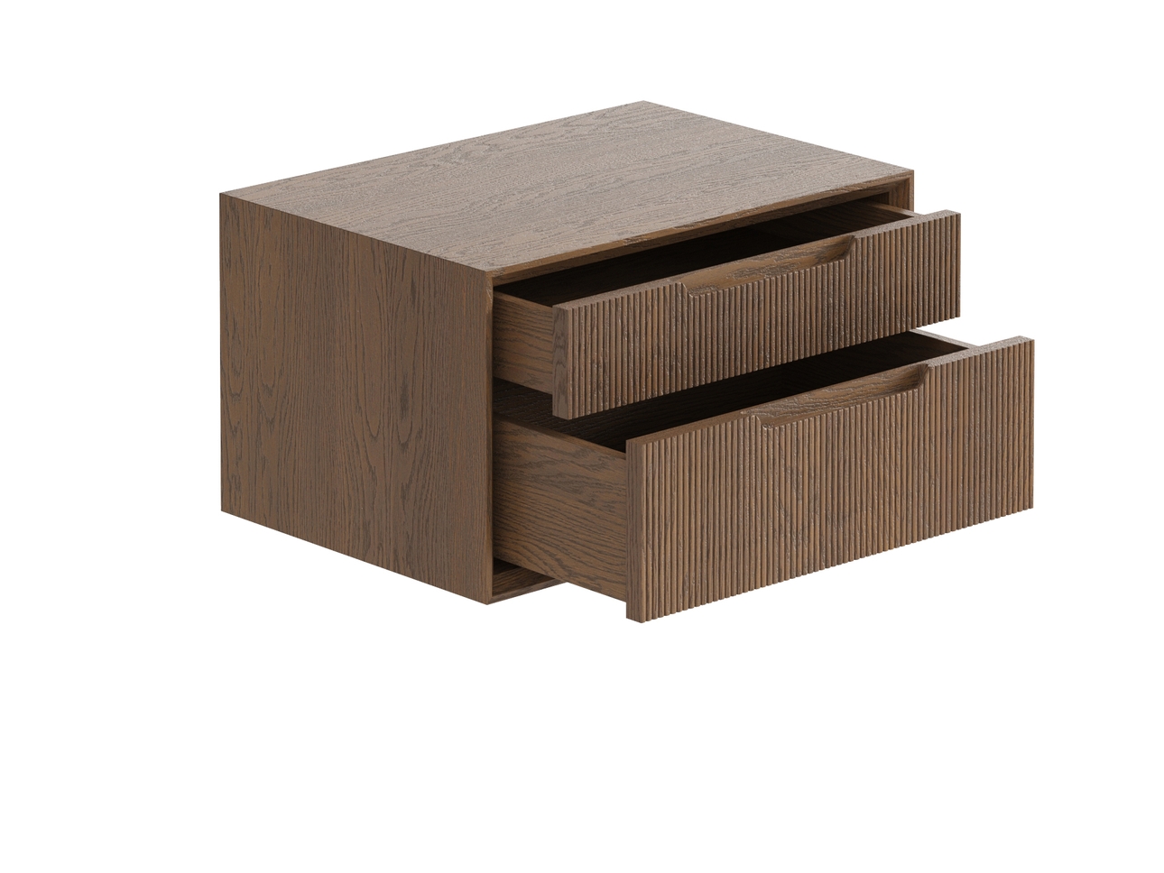 Тумба подвесная прикроватная Velvet 2 ящика дуб туманный матовый