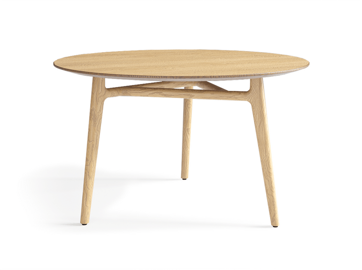 Мебель Стол Примо обеденный круглый 125×125 см. Цвет Дуб соломенный матовый. Материал Массив дуба матовый. Коллекция Стол Примо обеденный круглый 125×125 см. Картинка.