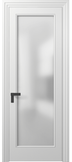 Дверь межкомнатная 8300 МБЛ Сатин. Цвет Матовый белоснежный. Материал Гладкая эмаль. Коллекция Рокка. Картинка.