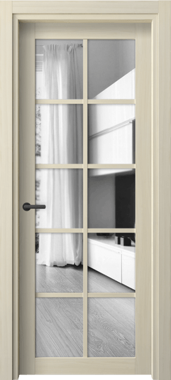Дверь межкомнатная 2106 МОЯ ДВ ЗЕР. Цвет Молочный ясень. Материал Сиплекс ламинатин. Коллекция Нео. Картинка.