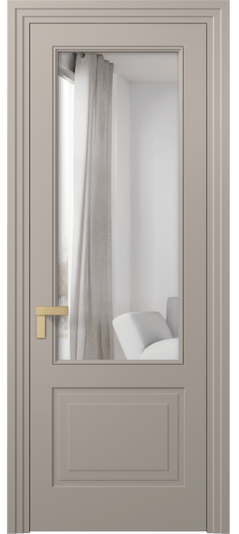 Межкомнатная дверь 8352 МБСК Двустороннее зеркало. Цвет Матовый бисквитный. Материал Гладкая эмаль. Коллекция Рокка. Фото. Дверь межкомнатная 8352 МБСК Двустороннее зеркало. Цвет Матовый бисквитный. Материал Гладкая эмаль. Коллекция Рокка. Картинка.