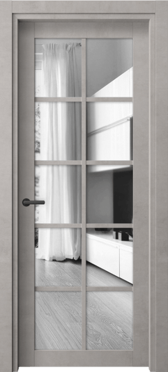 Дверь межкомнатная 2106 ЛСЕ ДВ ЗЕР. Цвет Леон серебро. Материал Технофойл Ламинатин. Коллекция Нео. Картинка.