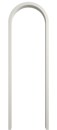 Дверь межкомнатная Арка МЖМ. Цвет Матовый жемчужный. Материал Гладкая эмаль. Коллекция Палаццо. Картинка.