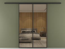 Перегородка Формато вдоль стены 2 створки