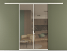 Перегородка Формато вдоль стены 2 створки