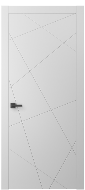 Дверь межкомнатная 8048 МБЛ. Цвет Матовый белоснежный. Материал Гладкая эмаль. Коллекция Линия. Картинка.